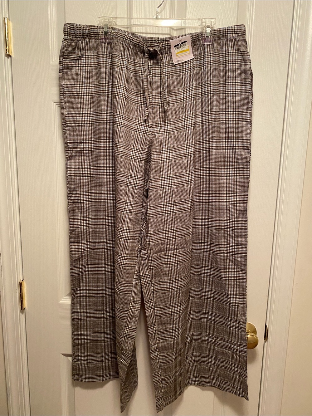 Auden Brown Plaid Wide Leg Lounge Pants…size XXL